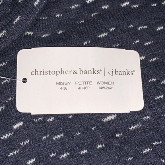 Christopher & Banks Womens Zip-Up Cardigan Sweater Size M Navy - Picture 3 of 10